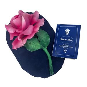 VTG Monte Rose Authentic The Art of Capodimonte‎ Porcelain Flowers Made in Italy
